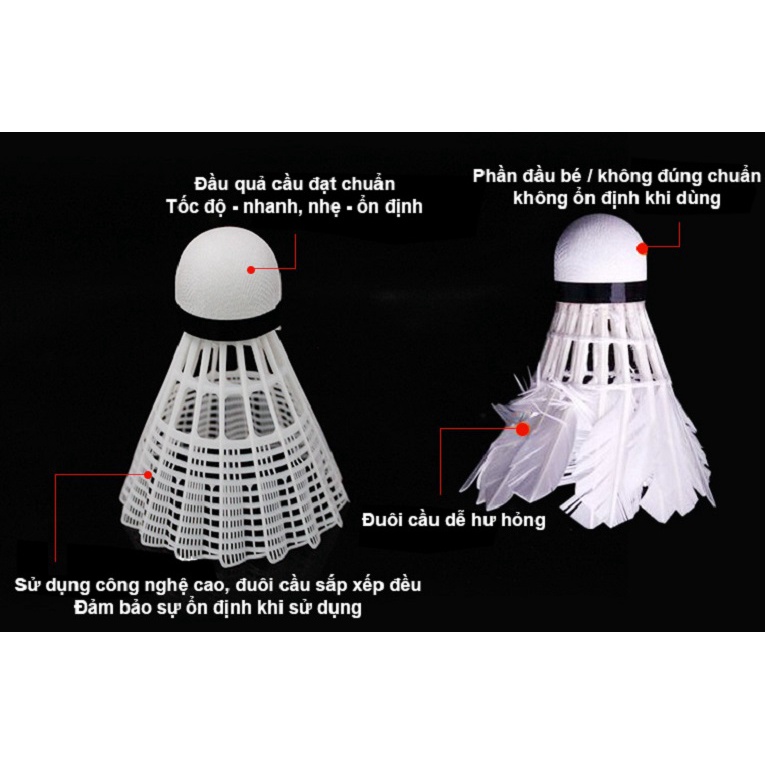 Ống Cầu Lông Nhựa BOMINGDUN 500 , Cầu Nhựa 600 , Cầu 88, Huieson , Vina-Star ( ống 6 quả - ống 12 quả )