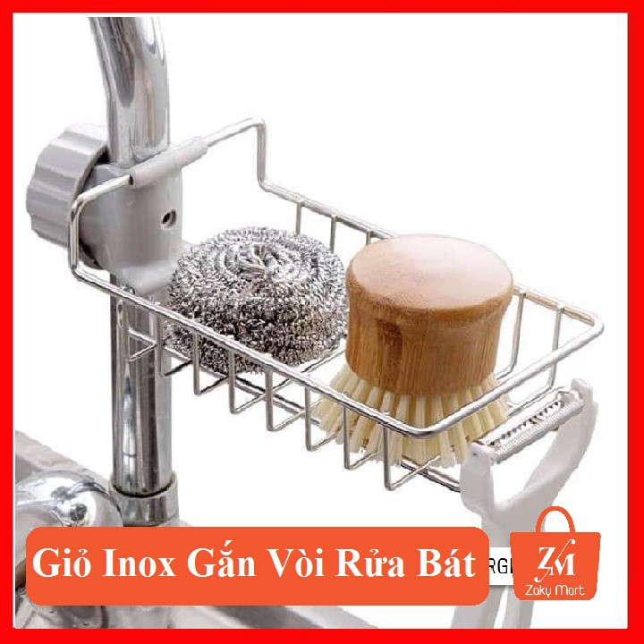 [Ảnh Thật+Video][Loại 1] [Ảnh Thật+Video] Giỏ Inox Gắn Vòi Rửa Bát Tiện Lợi Sạch Sẽ Dẻ Rửa Bát Gọn Gàng Và Luôn Khô Ráo