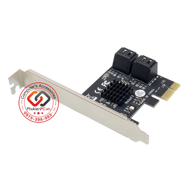 Card mở rộng PCI-e 1x ra 4 Port SATA III lắp đặt thêm 4 ổ cứng HDD, SSD cho máy tính PC, máy tính đồng bộ