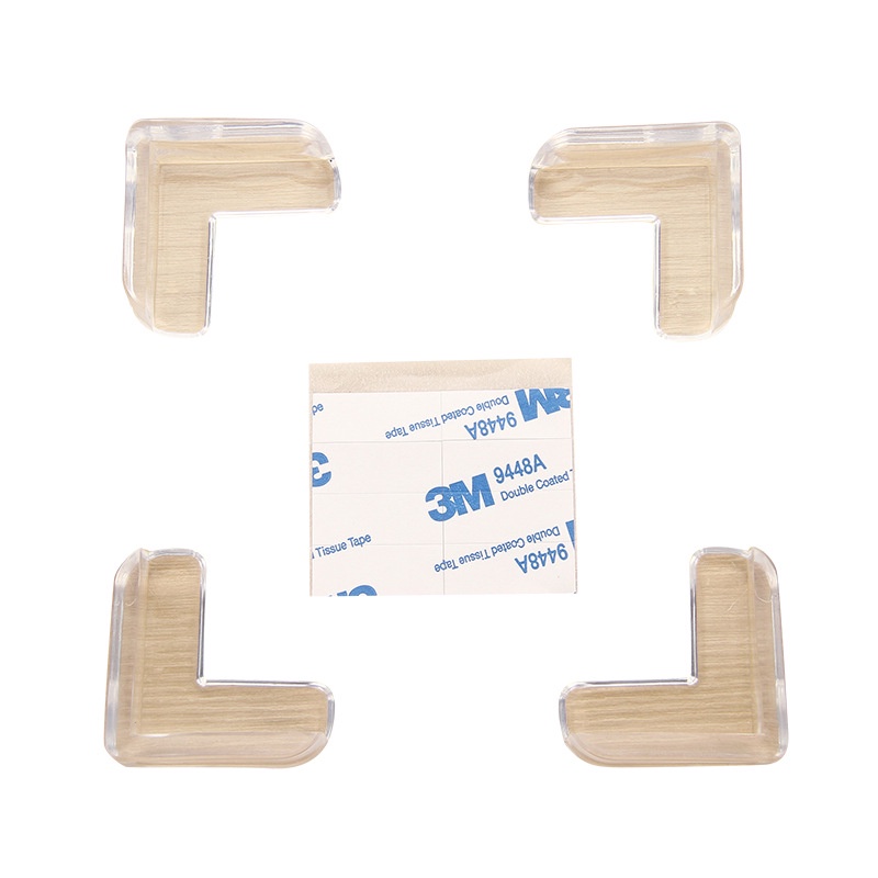 Bọc Góc Bàn Silicon Hình Kẻ Vuông chữ L, Miếng Bịt Cạnh Bàn Kính, Cạnh Tủ , An Toàn Cho Bé, Tránh Va Chạm - Homewares