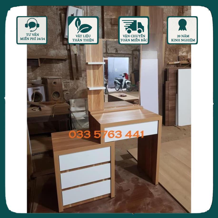 Bàn phấn bàn trang điểm tăng giảm kích thước gỗ MDF phủ melamine - bàn trang điểm thông minh