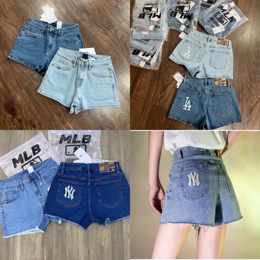 | ẢNH THẬT |Quần short Jeans LA/Ml.B hình thêu lên from siêu chất (hàng sẵn)