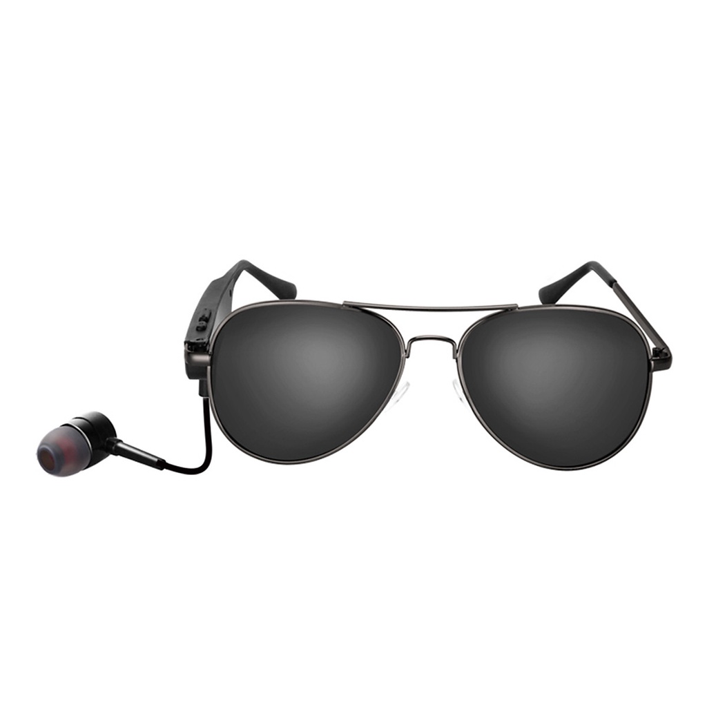 Kính Mắt Kiêm Tai Nghe Bluetooth - Chất Liệu Polarized Chống Tia Cực Tím, Gọng Kim Loại, Tai Nghe Bluetooth Cực Đỉnh