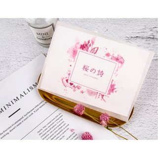 Set bì thư 8 miếng dán sticker Anh Thi trang trí tranh vẽ, sổ tay, planner, lưu bút