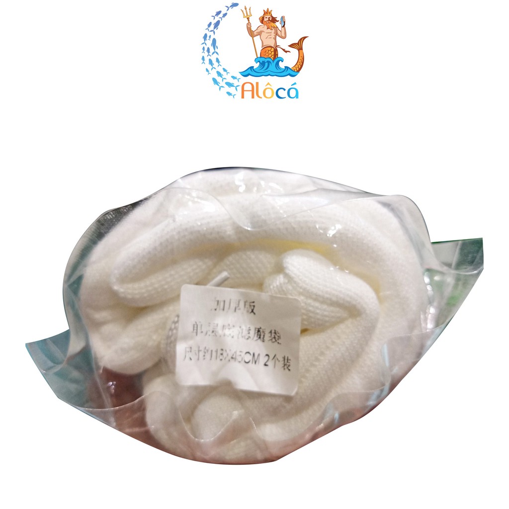 Túi bông lọc hai mặt loại bỏ cặn, thải bẩn làm sạch nước bể cá cảnh kích cỡ 18 x 45cm