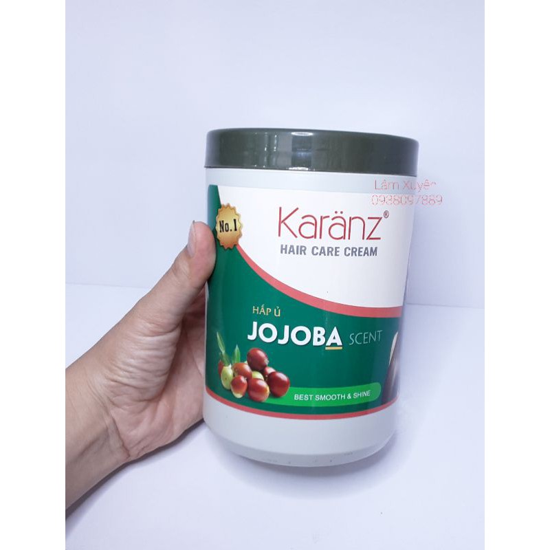 Ủ tóc Karanz Jojoba 1000ml♦️GIÁ RẺ♦️cung cấp độ ẩm làm căng sợi tóc, tăng độ đàn hồi bóng mượt cửa sợi tóc