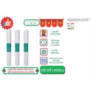 LÕI LỌC NƯỚC SỐ 1 LÕI LỌC PP 5 MICRON 20 INCH /LÕI LỌC THÔ 20 INCH 5.0