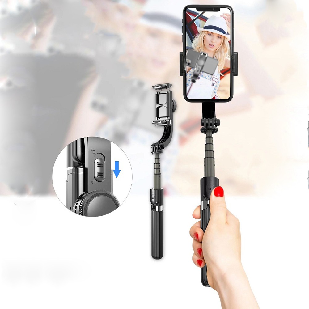 Gậy tự sướng chống rung L08 kiểu gimbal tripod dùng cho điện thoại, selfie chụp ảnh bằng remote Bluetooth 4.0