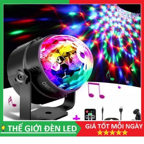 Cầu xoay mini 3W tạo hiệu ứng ánh sáng cho sàn nhảy - party- karaoke