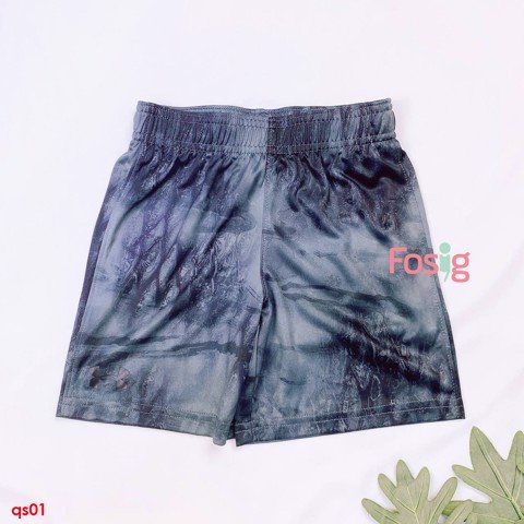 [14-25kg] Quần Short Thun Sport Bé Trai Under - Đen Xám Đậm