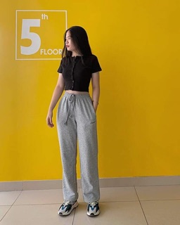 ÁO THUN BUTTON CROPTOP