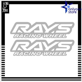 Decal Chữ "Rays Rays" Dán Trang Trí Xe Ô Tô