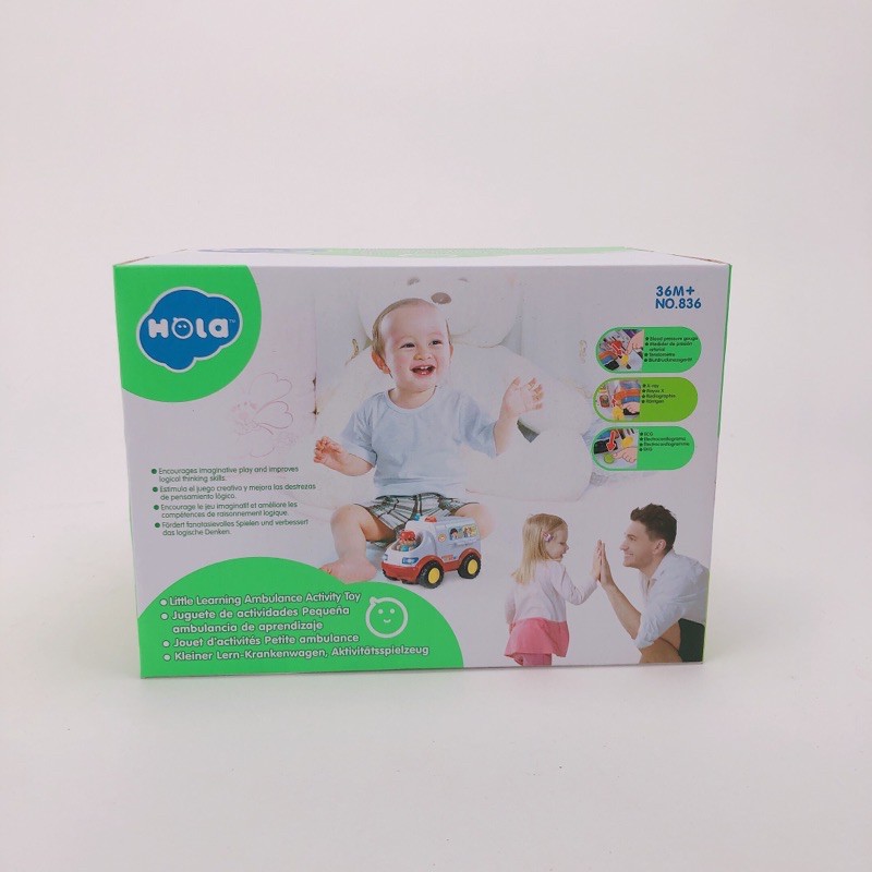 𝐍𝐎𝐖 𝐒𝐇𝐈𝐏 Hộp Đồ Chơi Xe Cứu Thương Chạy Pin Hãng Hule Toys Xe Cấp Cứu Bệnh Nhân Hướng Nghiệp Cho Bé