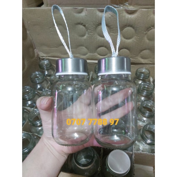 Chai thủy tinh 150ml thân tròn lùn nắp vặn