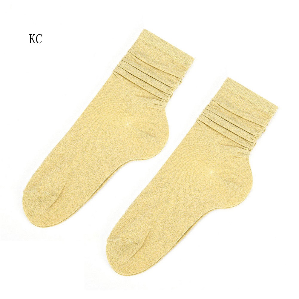 ❣Fashion Women Glitter Shiny Socks Autumn Winter Solid Color Casual Socks Gift | BigBuy360 - bigbuy360.vn