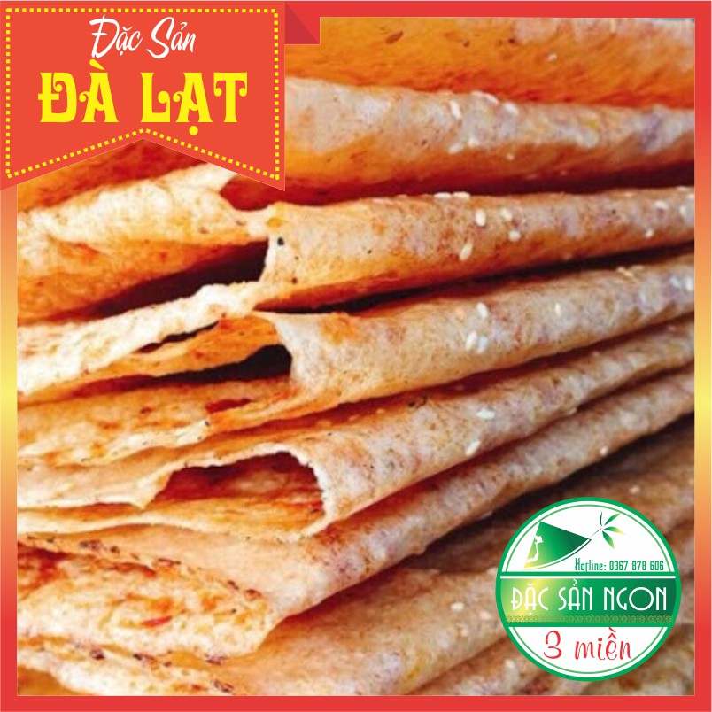 Bánh Tráng Mắm Ruốc Đà Lạt 1 Bịch 5 Cái 25cm - BT01 - Có Giấy Tờ An Toàn Vệ Sinh