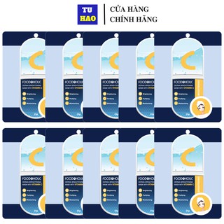 Hộp 10 Mặt nạ dưỡng ẩm và dưỡng trắng FOODAHOLIC DERMA BRITENING VITAMIN C 23 gram/ mask
