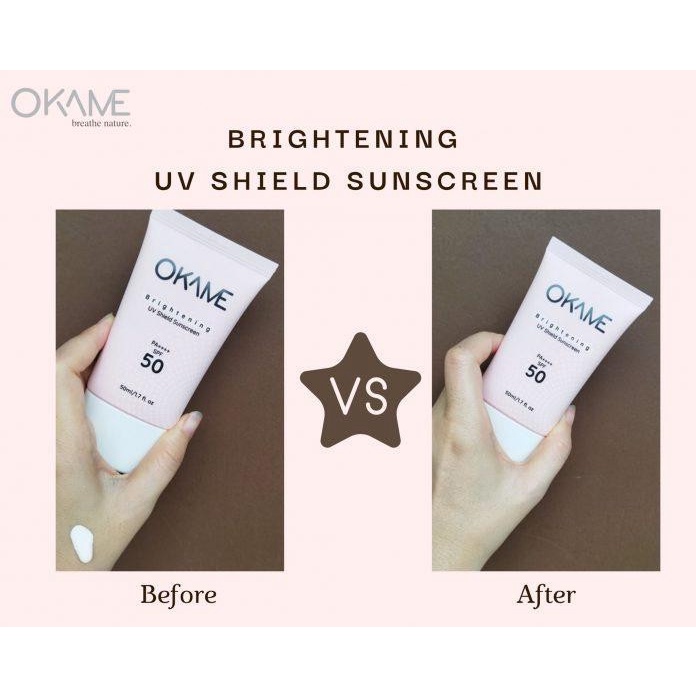 Kem Chống Nắng Tone-Up, Quang Phổ Rộng Okame Brightening UV Shield Sunscreen SPF 50 PA++++