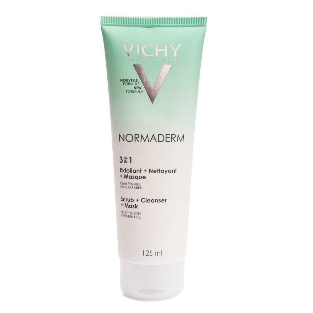 Kem Tẩy Tế Bào Chết Vichy 3 Tác Động 125ml Normaderm 3 in 1 Scrub + Cleanser + Mask