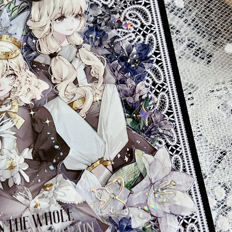 Băng dính PET tape hoạ tiết hoa bách hợp lily tím