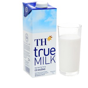 Sữa tươi tiệt trùng có đường TH true MILK hộp 1 lít