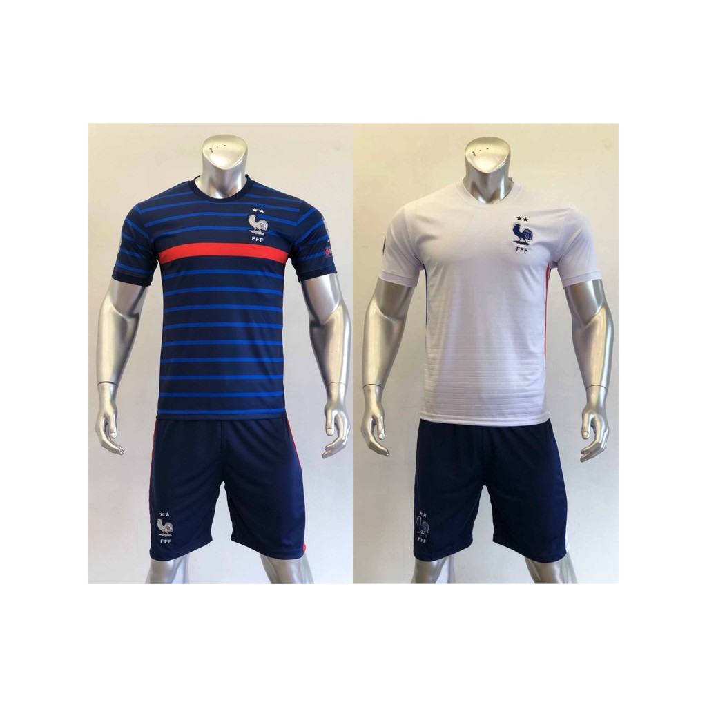 Quần áo bóng đá Đội tuyển Pháp tổng hợp thun mềm mịn co dãn tốt