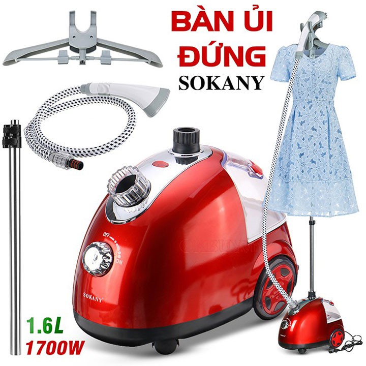 CHÍNH HÃNG - Bàn ủi hơi nước đứng cao cấp Sokany SK-4002 - 1700W