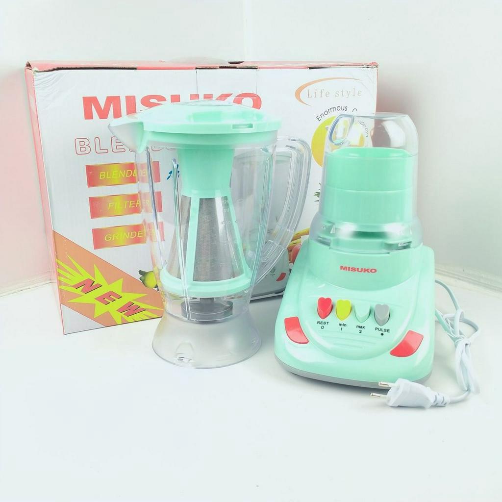 Máy xay sinh tố , máy xay đa năng MISUKO A228 công suất 300W 2 cối xay đá ép trái cây nhanh gọn tiện lợi bảo hành 6T