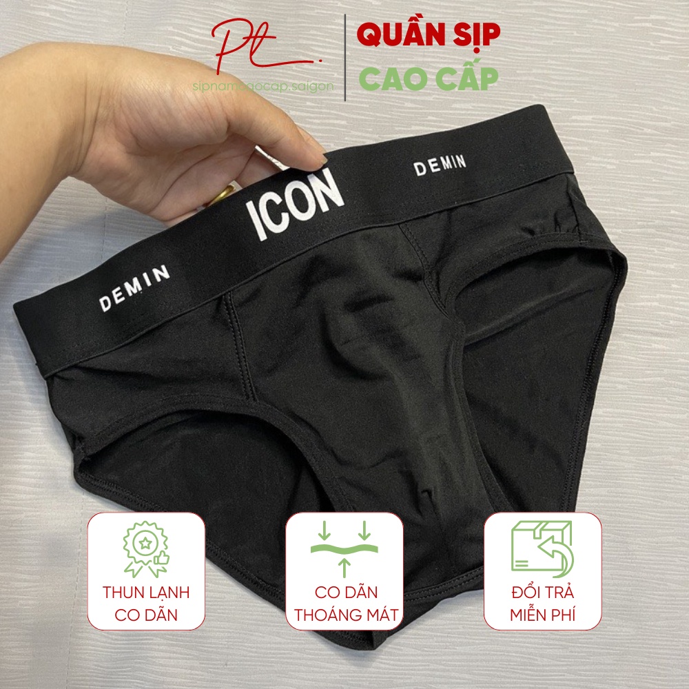 Sịp tam giác Icon ⚡ GIÁ CỰC SỐC ⚡ Quần sịp nam cao cấp thun lạnh co giãn 4 chiều thoáng mát, form chuẩn thoải mái
