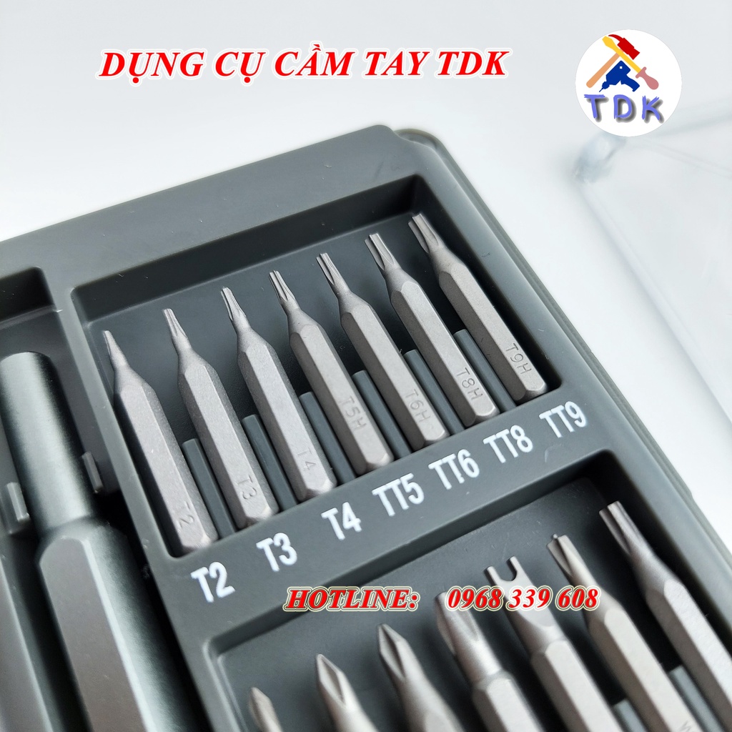 Bộ tua vít đa năng 22 chi tiết C-Mart C0052 sửa chữa điện thoại, iphone, laptop, điện tử