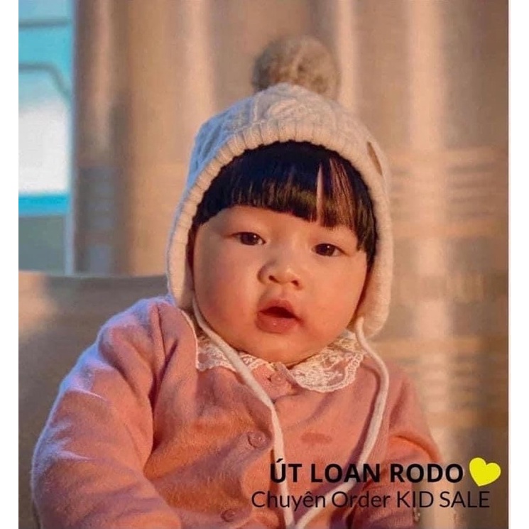 Mũ len bé gái bé trai kèm bao tay.