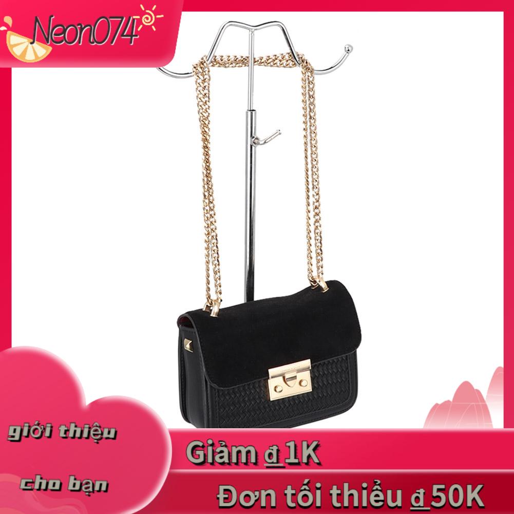 Neon074 Túi có thể điều chỉnh kim loại đa chức năng xách Lưu trữ Hiển thị Móc Giá Đế