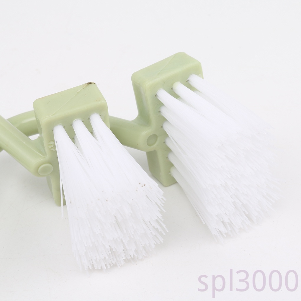 Set 2 Bàn Chải Vệ Sinh Toilet Đầu Mềm Hình Chữ S Tiện Dụng