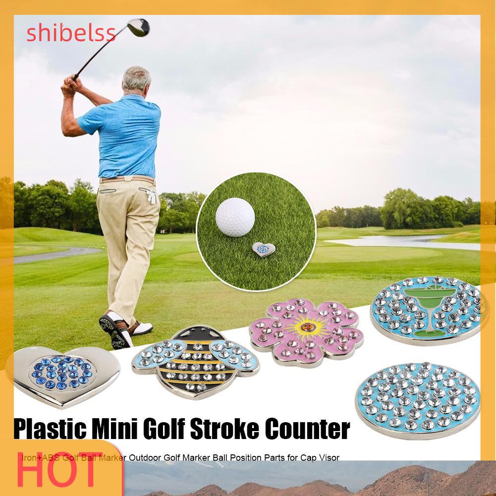 （ʚshibelss）Golf Ball Marker Iron+ABS Outdoor Golf Marker Ball Position Accessories