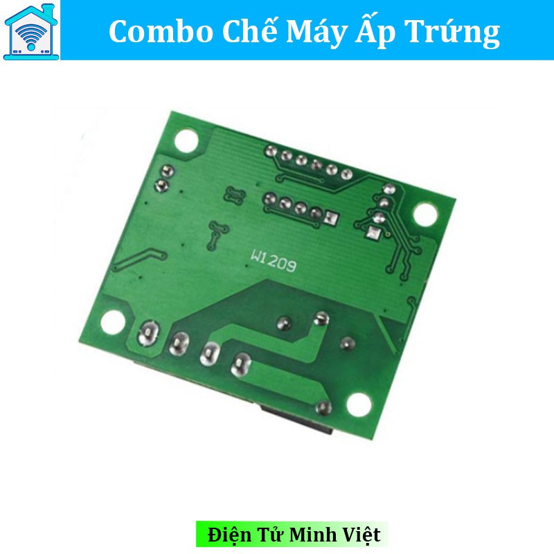 Combo 4 Món Mạch Nhiệt Độ Làm Máy Ấp Trứng W1209 12VDC