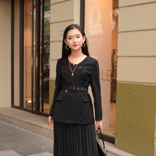 Áo giả vest cúc đồng