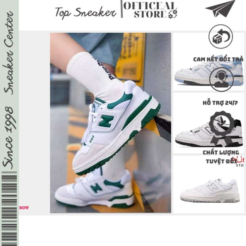 Giày 𝐧𝐞𝐰 𝐛𝐚𝐥𝐚𝐧𝐜𝐞 𝟓𝟓𝟎,NB550 Xanh Lá, Gìay Thể Thao Nam Nữ Newbalen 550 Đế Cao kem Phối Xanh Lá, Xanh Ngọc, Xanh biển