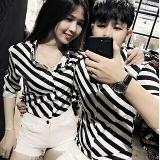 Áo sơmi 3d sọc xéo