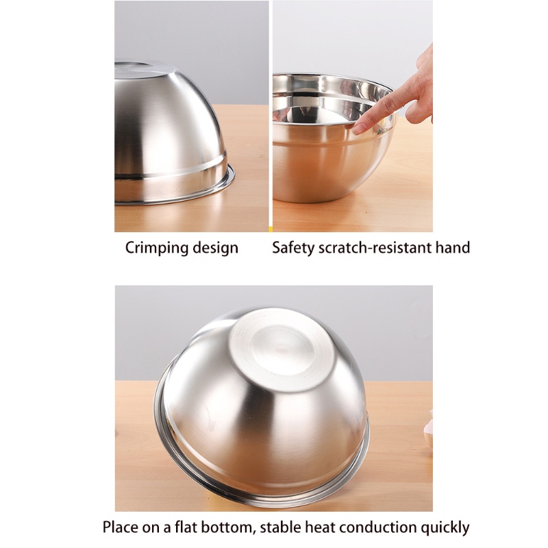 Tô Trộn Salad Bằng Thép Không Gỉ Có Nắp Silicone Nhiều Màu Sắc Kích Thước 1.5 / 2 / 3 / 4 / 5qt
