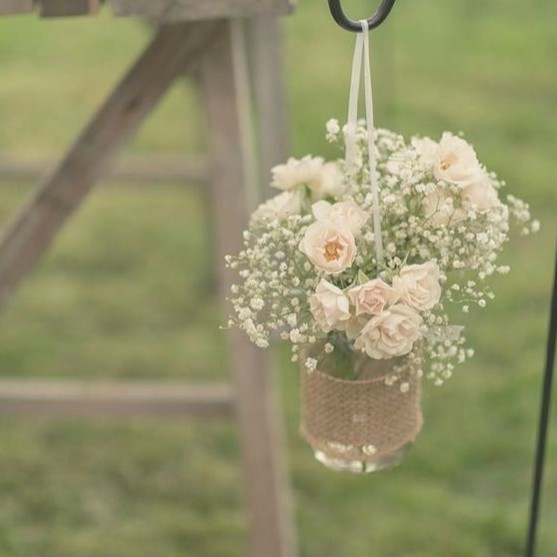 Lọ cắm hoa khô rustic ❤️FREESHIP❤️ Bình thuỷ tinh trang trí ren đan handmade