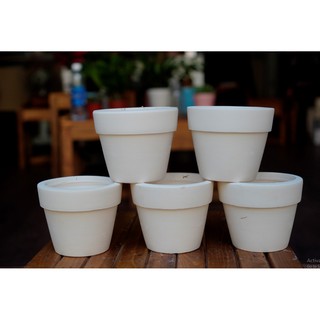 Combo 10 Chậu đất nung trắng, đỏ gạch size 10cm