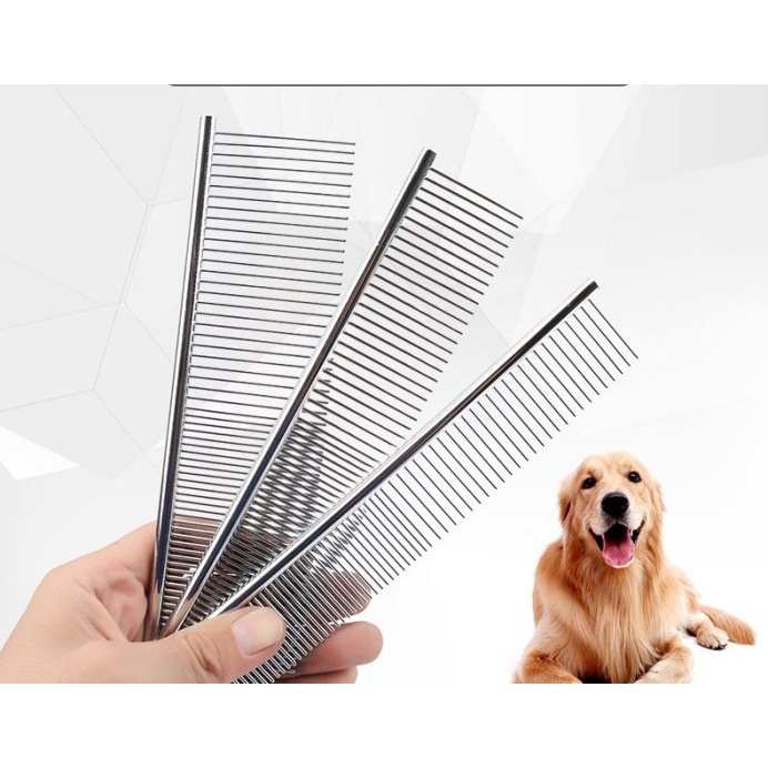 Lược Chải Inox Gỡ Rối Lông Cho Chó Poodle Lông Dài Và Xoăn Hiệu Quả