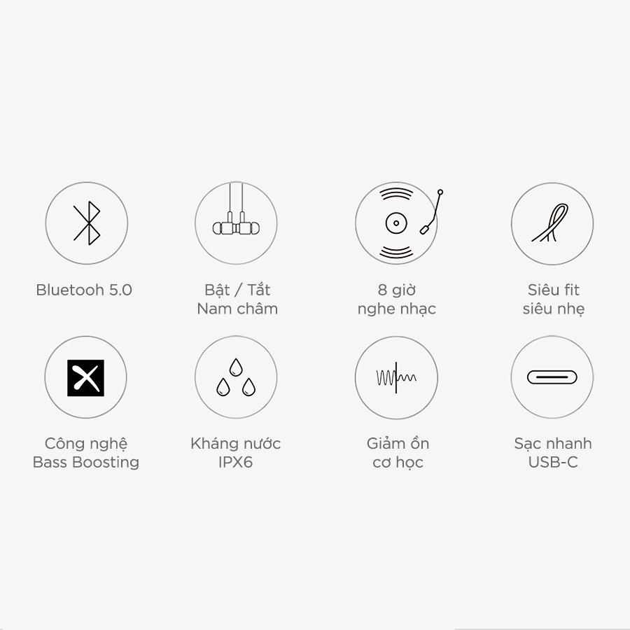 Tai Nghe Bluetooth Nhét Tai Cao Cấp AUKEY EP-B60, Driver 8mm, Chống Nước IPX6,Pin 8 giờ - Hàng Chính Hãng