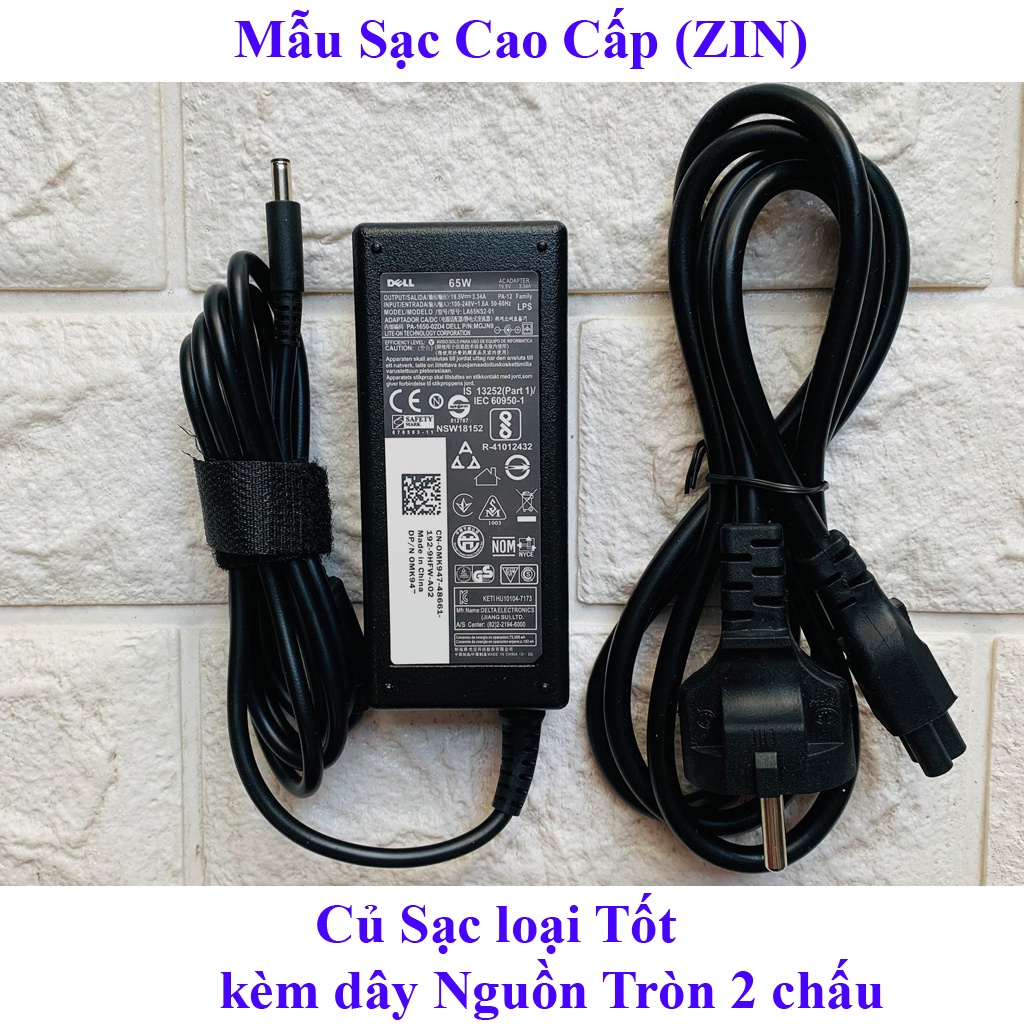 Sạc Laptop Dell 19V 3.34A Chân kim nhỏ Inspiron 3567 3568 7347 7348 3558 3559 XPS 11 XPS 13