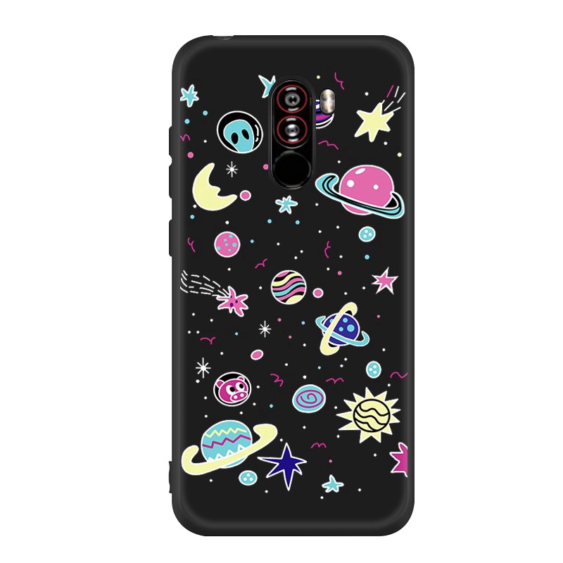 Ốp lưng màu đen cá tính thời thượng dành cho Xiaomi Redmi Note 6 5 pro 4X 6A 5A 5 Plus S2 Poco F1 mi6 mi A2 mi8 Lite