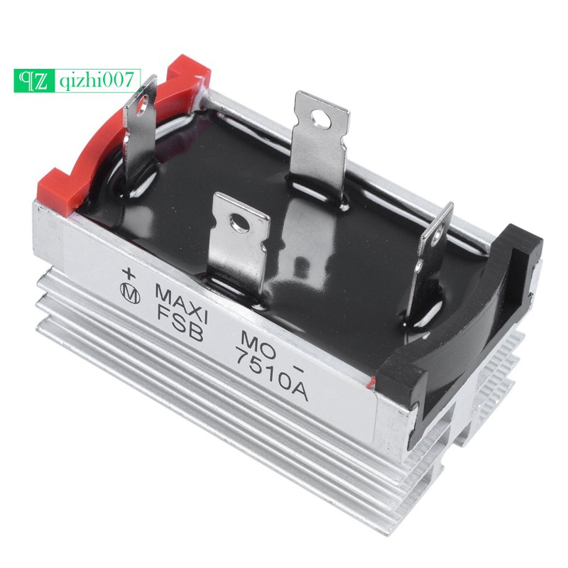 Đi ốt cầu chỉnh lưu 1 pha vỏ nhôm 75A 1000V qizhi 007