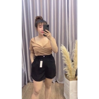 (SHOP NÀNG BÉO 50KG ĐẾN 90KG ) Quần short bigsize cạp cao, dễ phối đồ, lưng có cạp chun co dãn