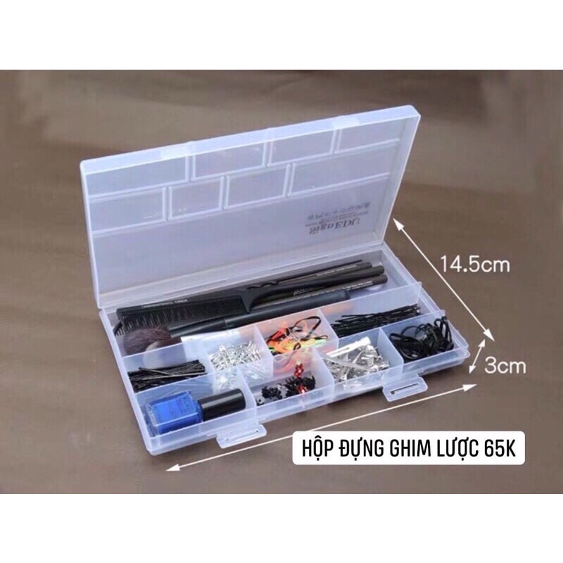 Hộp Nhựa Đựng Ghim, Kẹp, Lược chia ngăn