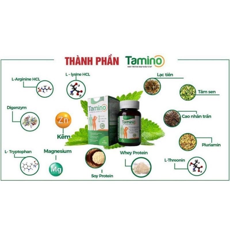 Tăng cân an toàn hiệu quả Tamino hộp 30 viên chính hãng