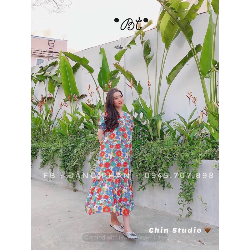 Đầm hoa 2021 dáng dài - hàng qc ảnh thật | BigBuy360 - bigbuy360.vn